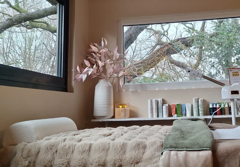 The Retreat, Caroline’s calm private treatment room in Marple